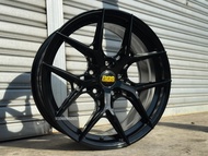 New Car Sport Rim FLOW FORMING Thailand BBS Model Wheels 17x7.5J 5x113 ET40 Black - READY STOCK