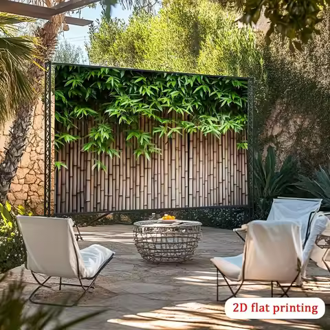 1 bamboo wall background with lush green leaves - multi-functional suitable for home decoration, bir