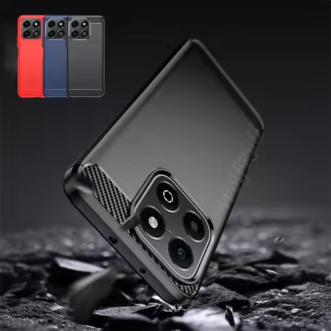 For Huawei Honor X6b Case Cover Honor X6b Capas Shockproof Phone Back Bumper Soft TPU Carbon Fiber C