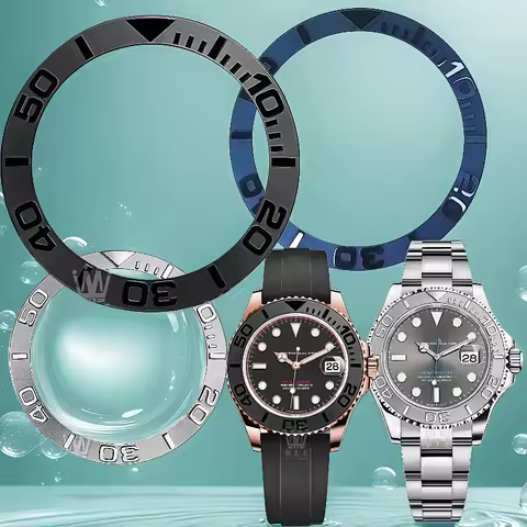 Nh35 Nh36 Submariner Daytona Case For Rolex Black Yacht-master 38x30.6mm 40x31.7m Ceramic Bezel Inse