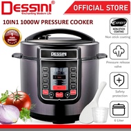 DESSINI ITALY 10IN1 Electric Digital Pressure Cooker Non-stick Stainless Steel Inner Pot Rice Cooker