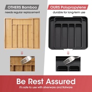 LAG7 New Cutlery Drawer Organizer-Silverware Organizer Expandable Kitchen Drawer Organizer Utensil S