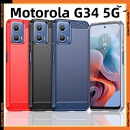 Motorola G34 5G Carbon Fiber moto G34 5G Shock-Resistant Phone Case XT2363-3 Protective
