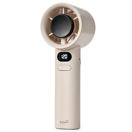 E-books 日本設計120段超高速LED數顯手持風扇 5V/1A 原廠保固 K48 米色