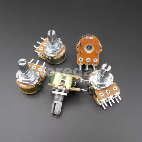 10PCS WH148 B 1K 2K 5K 10K 20K 50K 100K 500K ohm Double Linear Taper Rotary Potentiometer Panel pot 