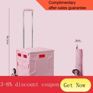 ! trolley cart 【In stock】[]  Market Big Foldable Utility Cart  Large Grocery Trolley Practical Folding Shopping Box