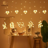 LED Small Colored Lights Create A Creative Birthday Scene for Decorating The Room. Bedroom Decoratio