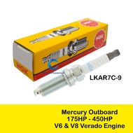 NGK Spark Plug LKAR7C-9 Mercury 175HP - 450HP V6 &amp; V8 Verado Engine - 8M0204737