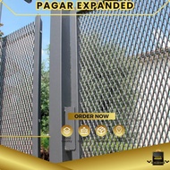 Pagar Expanded Expanda Metal Besi Minimalis Modern Mewah Elegan Berkualitas Anti Karat