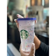 Cup Starbucks Color Changing Confetti Tumbler Reusable