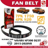 S2U Gaido Fan Belt Nissan Navara NP300 D23T Air Cond Alternator Power Steering Belt 7PK1750 4PK820 T