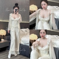 [ SET 3 Piece ] Lyly luxury chiffon sleepwear set B0001
