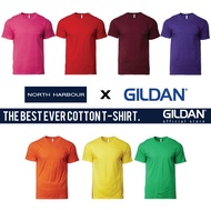 GILDAN x NORTH HARBOUR Unisex Adult The Best Ever Round Neck Plain Cotton T-Shirt  NHR1100 Group B