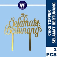 CAKE TOPPER SELAMAT BERTUNANG | HIASAN KEK | CAKE DECORATION