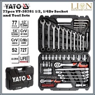Yato 77pcs 1/2˝ 1/4˝ Dr. Socket and Tool Sets YT-38781 - Original Brand POLAND & Heavy Duty - Life T