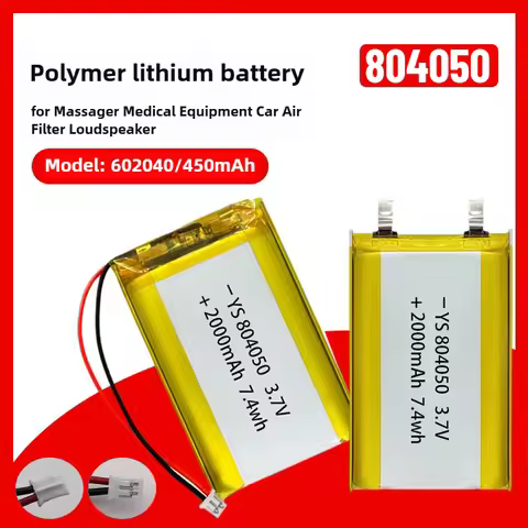 804050 Lithium Polymer Battery 3.7V 2000mAh Lipo Rechargeable Batterie for Massager Medical Equipmen