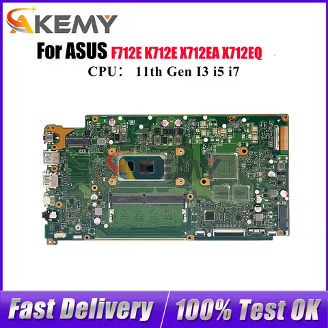 X712EA Laptop Motherboard For ASUS VivoBook X712E F712E K712E X712EA X712EQ Mainboard With 11th Gen 