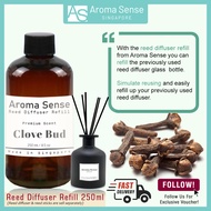Aroma Sense Clove Bud Scent Reed Diffuser Refill (250ml) Fresh & Long Lasting Fragrance, Aromatherap