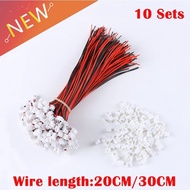 10 Sets/Lot 26AWG JST XH2.54 2 Pin Connector Plug Wire Cable 200mm/300mm Length Male Female Plug Soc