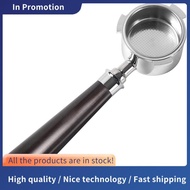 51mm Portafilter 3 Ears, Stainless Steel,51mm Bottomless Portafilter with Wood Handle and Filter Bas