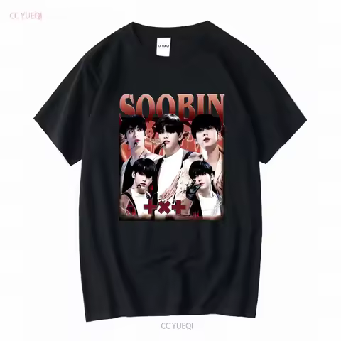 Soobin TXT Kpop T Shirt SweaT For MOA long or short sleeves vintage Washed homme Unisex fashion Stre
