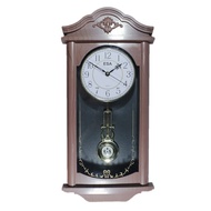 Jam Dinding Bandul Suara Melody Ukuran BESAR Motif Kayu BERKUALITAS Termasuk Packing Kayu