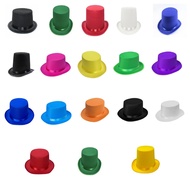 lu Vintage Fedora  Hat Victorian Age White Short Brim  Hat Western Magician Hat for Boy Men Adults C