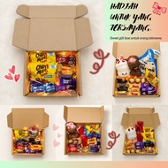 Gift Box Coklat & Snack Dengan Teddy Bear Mini Bouquet | Kotak Hadiah Birthday Untuk Girlfriend Boyf