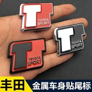 SD TOYOTA SPORT Car Sticker Modified Sign Exterior Logo 3D Three-Dimensional Rear