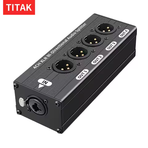 6.35MM Port XLR Balanced Audio Splitter 1 In 4 Out XLR Audio Splitter XLR Audio Signal Splitter Box