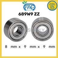 698 Ball Bearing Deep Groove 698W9 ZZ 8x19x9mm