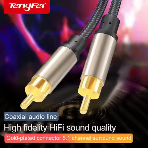 HiFi 5.1 SPDIF Coaxial Cable 1m 1.5m 2m 3m 5m 8m 10m Video Cable for TV Amplifier Speaker Soundbar