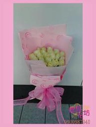 *晨露花坊*情人節.求婚.生日.活動21朵白玫瑰花束預購送一對熊自取價999元