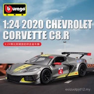 Bburago 1:24 Chevrolet Corvette C8.R Aloi Diecast Model Kereta Logam