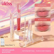 lipmatte lipstick UKISS Lip Oil Transparent Lip Glaze Lipstick Water Gloss Moisturizing Glass Toot M