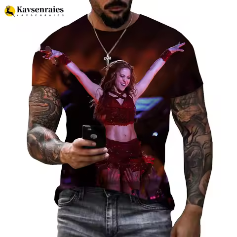 Shakira 3D Printed T-shirts Women/Men Fashion Summer Short Sleeve T Shirts Casual Streetwear Clothes