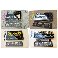 HOT ITEM  Plate Nombor Rumah / House Number Plate Signage / Papan Tanda Alamat / No Rumah / Minimali