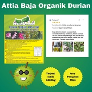 Attia Baja Organik Pokok Durian Udang Merah Duri Hitam Durian Musang King IOI Organic Fertilizer 1kg