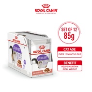 Royal Canin Sterilised Adult (85g x 12 pouches) Wet Cat Food Makanan Kucing - Feline Health Nutritio