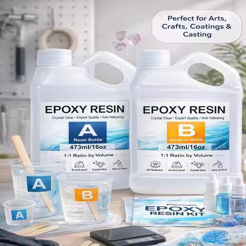 32oz/16.9oz Clear Epoxy Kit,2 Part Resin and Hardener for Jewelry Making,Crafts,Art