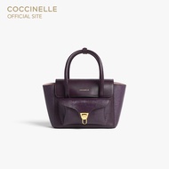 COCCINELLE กระเป๋าถือผู้หญิง รุ่น DOUBLE BEAT HANDBAG 180301 สี PRUNE/PRUNE