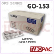 GO-153 OPS Plastic Tray with Lock (BULK 1,200pcs±) Roti Sosej Hot Dog Box  BENXON OPS 153 / SW-L027 