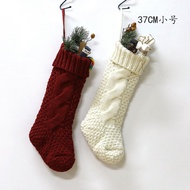 Small size Christmas stockings candy bag Unique charm Cinnamon Needle Hand Knit Twist woolen thread 