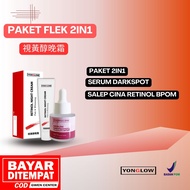 TERLARIS SALEP FLEK CINA BPOM!! Paket 2in1 Salep Cina Serum Darkspot Yonglow Skincare Cream Pemutih 