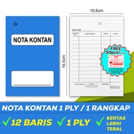 Buku Nota Kontan 1 ply / Nota Kontan Rangkap 1 / Nota Kontan 1 ply / Nota Laundry / Nota Bengkel /  