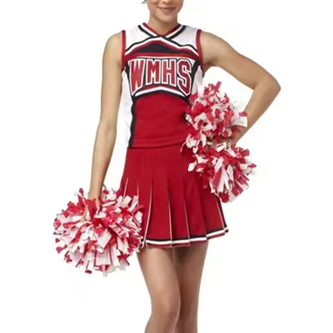 2025 Halloween High School Glee Club Girl Cheerleader Costume Glee Style Cheerleading Varsity Cheerl