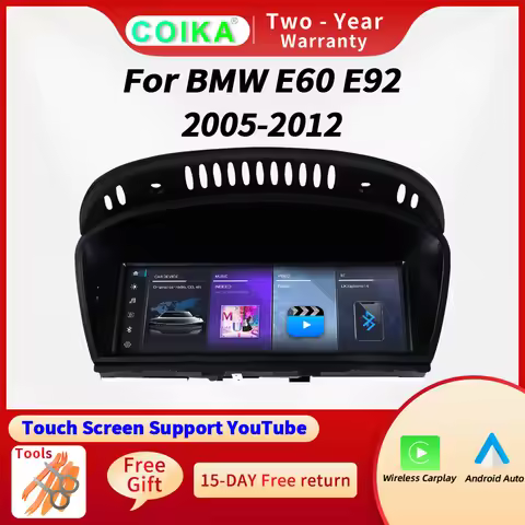 COIKA Wireless Bluetooth Carplay Auto Car Head Unit For BMW E60 E61 E62 E63 E90 E91 E92 E93 CCC CIC 
