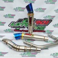 Kou mahachai Type Pipe Stainles 1set For Raider 150carb/fi RS150 Motoposh125/150 Bajaj ct100/125 Tmx125/150/155 Skygo125/150/175 Russia tc125/150/175 51mm NLK Daeng sai4 AUN muffler