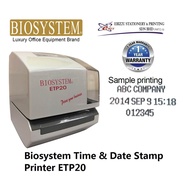 Biosystem Time/Date Stamping Machine ETP-20 (Date Stamp, Time Stamp, stamping machine)