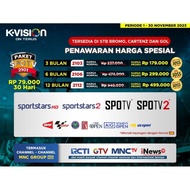 Paket SPOTV KVISION MotoGP Badminton K vision 30 HR GRATIS ONGKIR